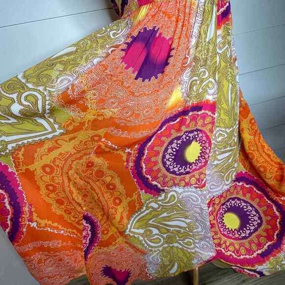 Hibiscus Collection Hawaii Dress Womens Small Pink Sleeveless Lined Aloha Ladies - Picture 8 of 10